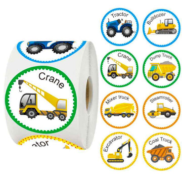 500 Pieces Truck Stickers for Kids 1.5 INCH - TTpen