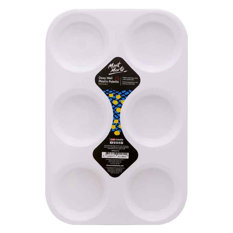Mont Marte Deep Well Plastic Paint Palette 6 Holes - TTpen