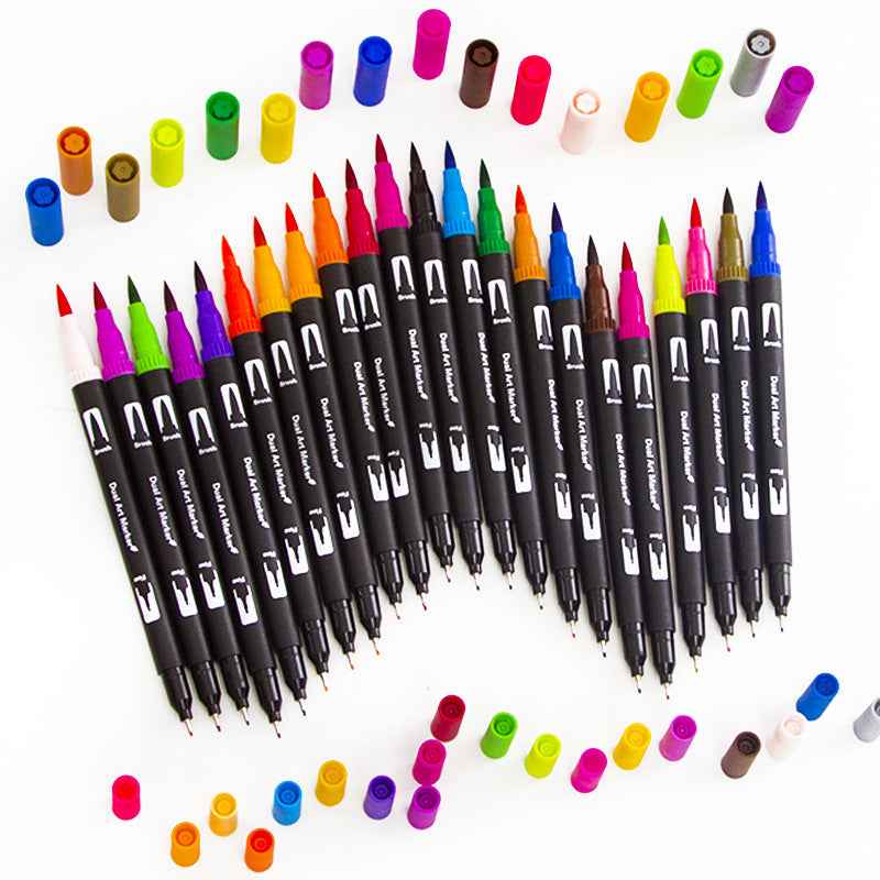 60/72/120 Colors Art Markers Dual Tip Brush Pen for with Case - TTpen