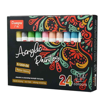 Guangna Pastel Paint Acrylic Marker Pens,3mm Medium Tip,24 Colors - TTpen
