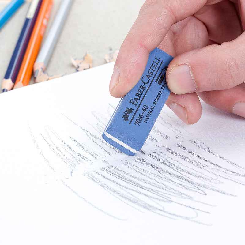 FABER CASTELL 7016-40 NATURAL RUBBER INK ERASER 10 PACK