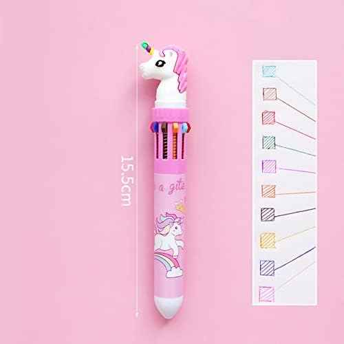 10in1 Multicolor Animal Retractable Ballpoint Pen 0.5mm 8 Pack - TTpen