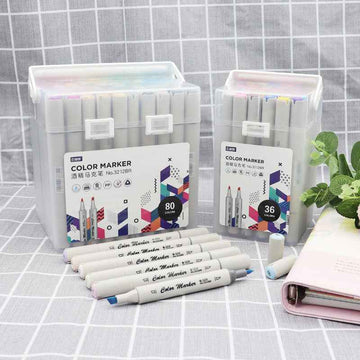 STA Alcohol Art Markers 12/60/80/108 Color Chisel & Brush Tip - TTpen