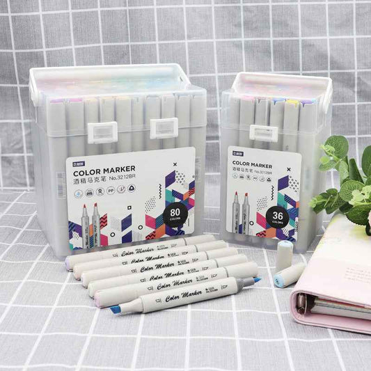 STA Alcohol Art Markers 12/60/80/108 Color Chisel & Brush Tip - TTpen