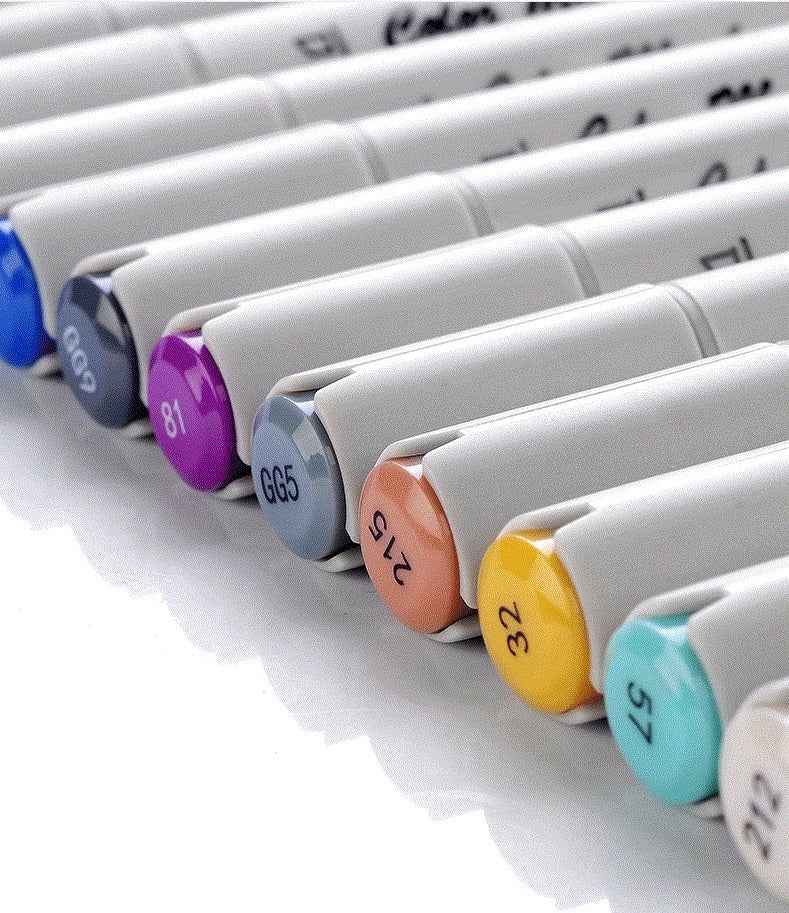 STA Alcohol Art Markers 12/60/80/108 Color Chisel & Brush Tip - TTpen