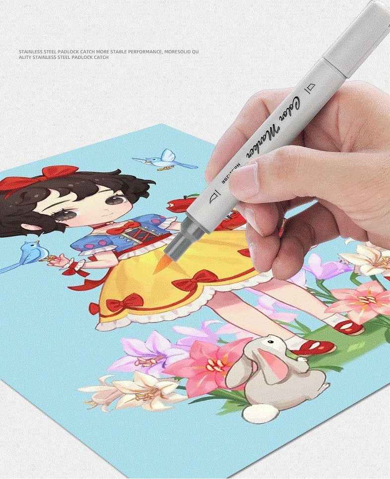 STA Alcohol Art Markers 12/60/80/108 Color Chisel & Brush Tip - TTpen