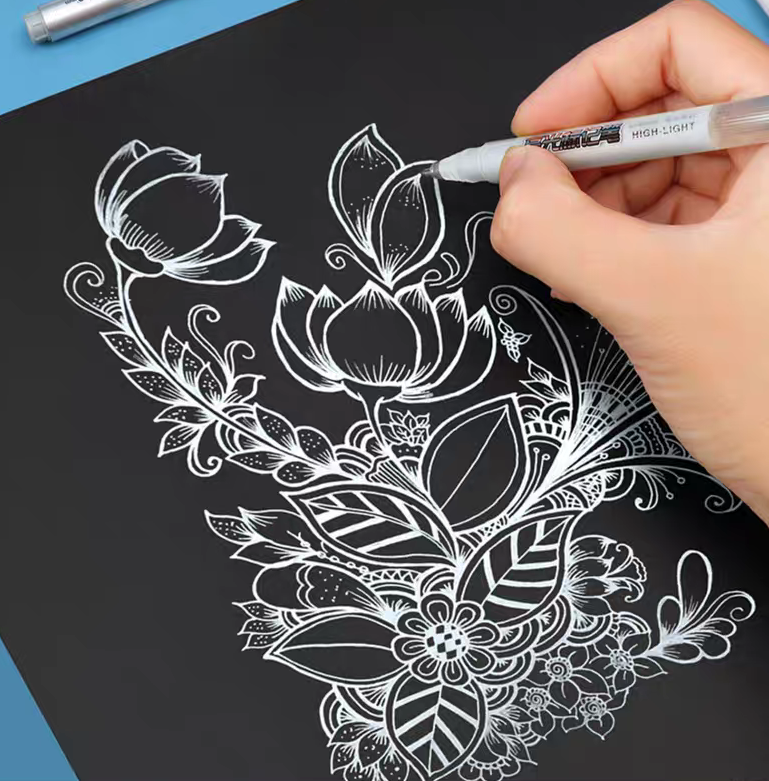 Baoke Highlighter Marker Pen 3/8 Color Set