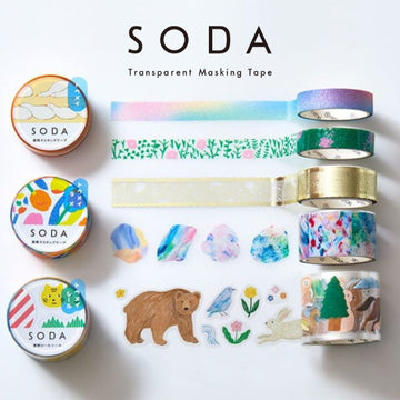 KING JIM SODA Transparent Masking Tape Basic - TTpen