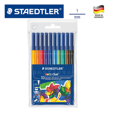 STAEDTLER Noris Club 326 Fibre Tip Pen,Assorted Colours,Pack of 10