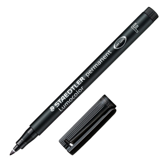 Staedtler Lumocolor 318F Permanent Markers Fine Tip 0.6mm,4 Pack Black