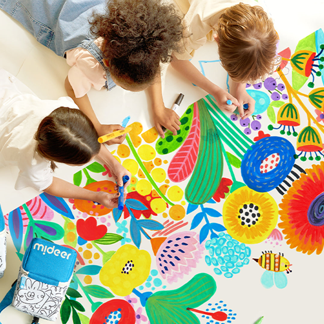 MiDeer 60-Color Acrylic Paint Markers Brush Tip with Stand-Up Pouch