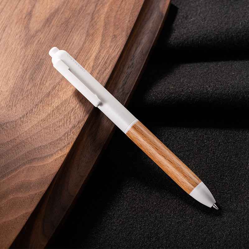 DELI ORAMANO A95 Wooden Texture Click Gel Pen 0.5 0.7mm 2 Pack