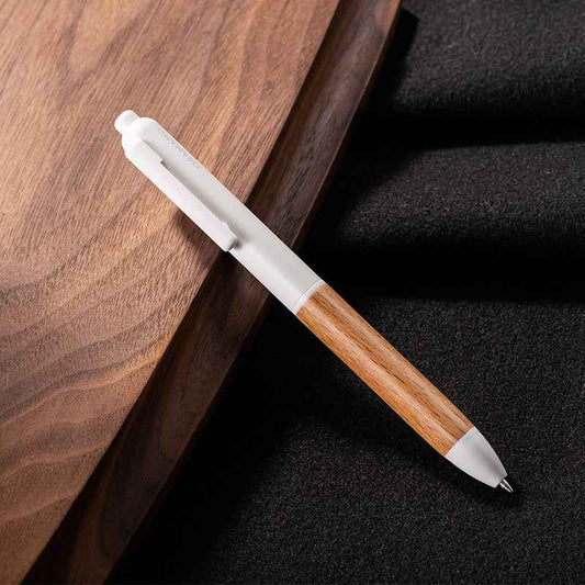 DELI ORAMANO A95 Wooden Texture Click Gel Pen 0.5 0.7mm 2 Pack