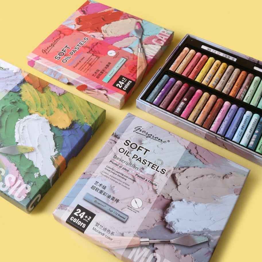 GIORGIONE Soft Oil Pastels for Artistis,24/36/48 Morandi Color - TTpen