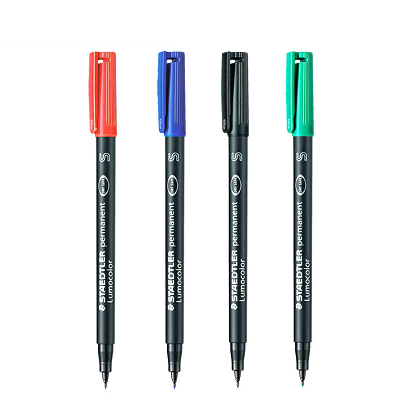 Staedtler Lumocolor 313S Permanent Markers SuperFine Tip 0.4mm,4 Pack