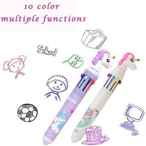10in1 Multicolor Animal Retractable Ballpoint Pen 0.5mm 8 Pack - TTpen