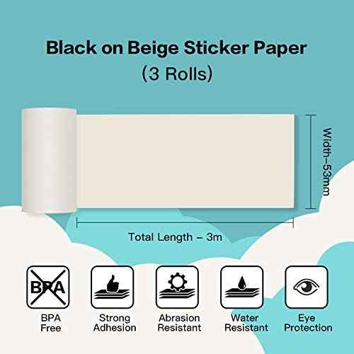 Phomemo Eyes Protection Beige Thermal Paper for M02/M03 Pocket Printer - TTpen