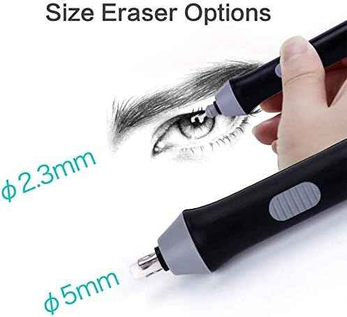3 Colors Electric Erasers kit With 66 Eraser and 6 pcs Rubber Clips - TTpen