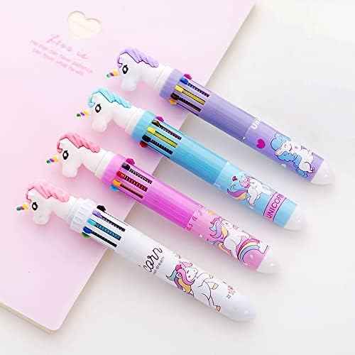 10in1 Multicolor Animal Retractable Ballpoint Pen 0.5mm 8 Pack - TTpen
