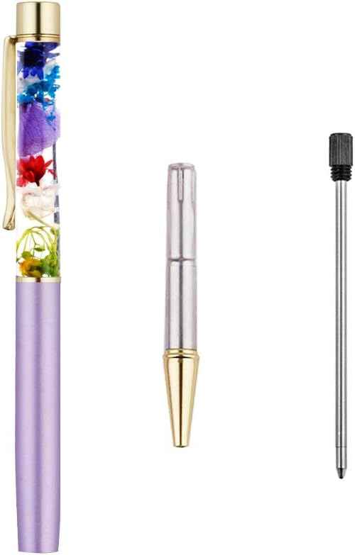 5 Color Metal Ballpoint Pens with Herbarium Floral - TTpen