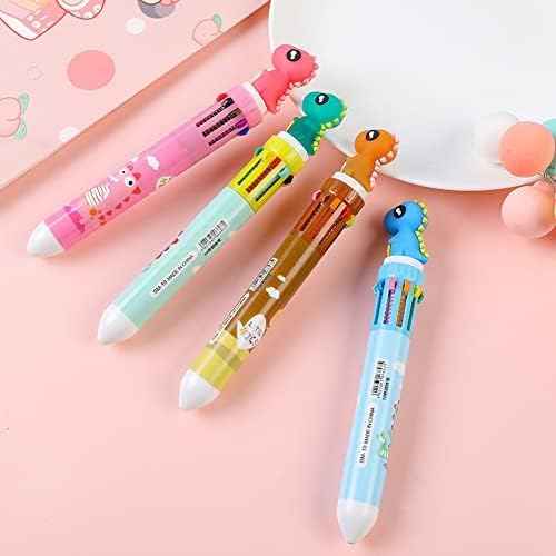 10in1 Multicolor Animal Retractable Ballpoint Pen 0.5mm 8 Pack - TTpen