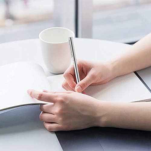 Slim Stainless Steel Retractable Ballpoint Pens,6 Pack-Black ink - TTpen