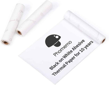 Phomemo White Adhesive Thermal Sticker Paper 107mm for M04S/M04AS Printer - TTpen