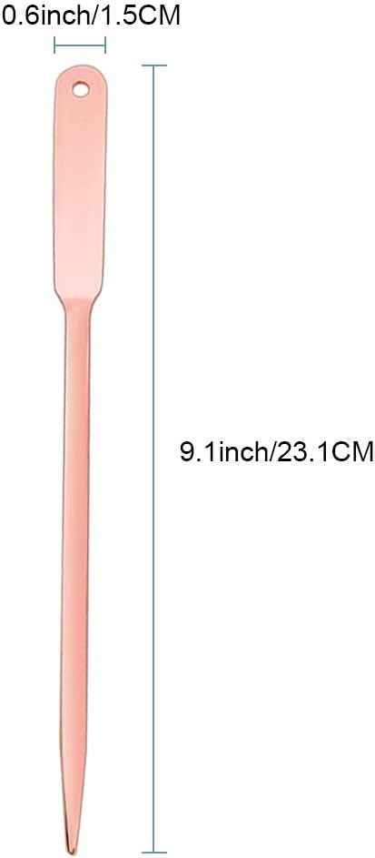 2 Pack Letter Openers Stainless Steel Envelope Slitter,Silver and Rose Gold - TTpen