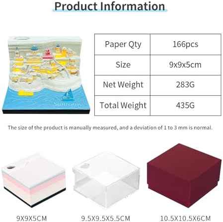 2024 Time Piece Santorini 3D Calendar Memo Pad with LED Lights - TTpen