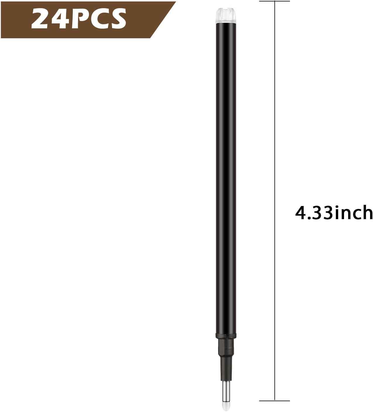 24 Pack Erasable Gel Ink Pen Refills Fine Point 0.7 mm (Black) - TTpen
