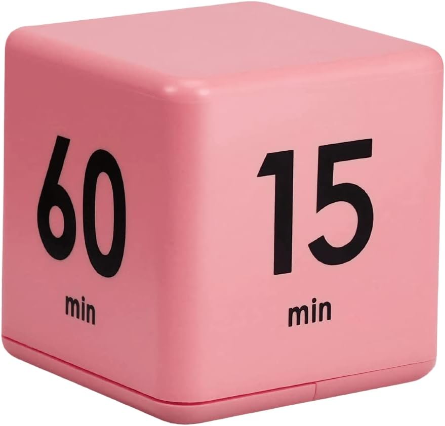 Cube Timer 15 20 30 60 Minutes Countdown Pink