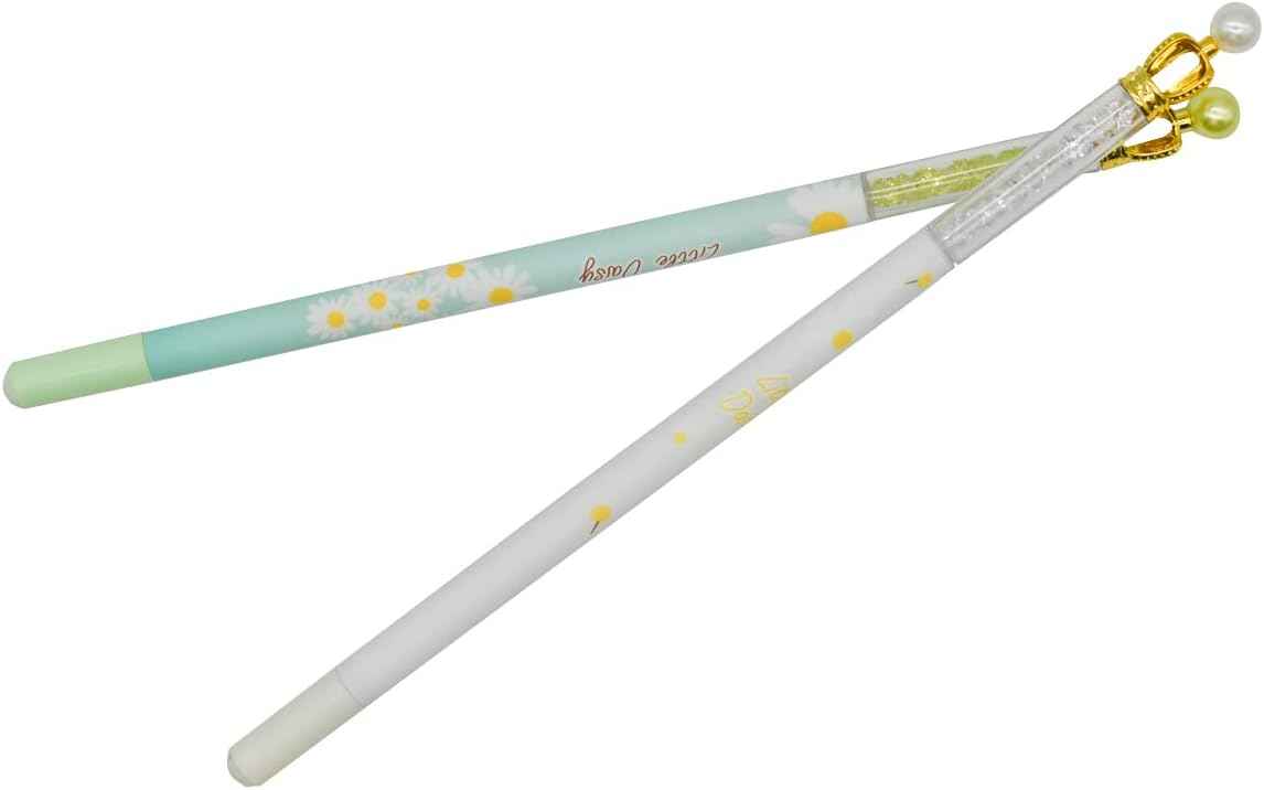12PCS Fancy Floral Crown Gel Pens 0.5mm Black Ink - TTpen