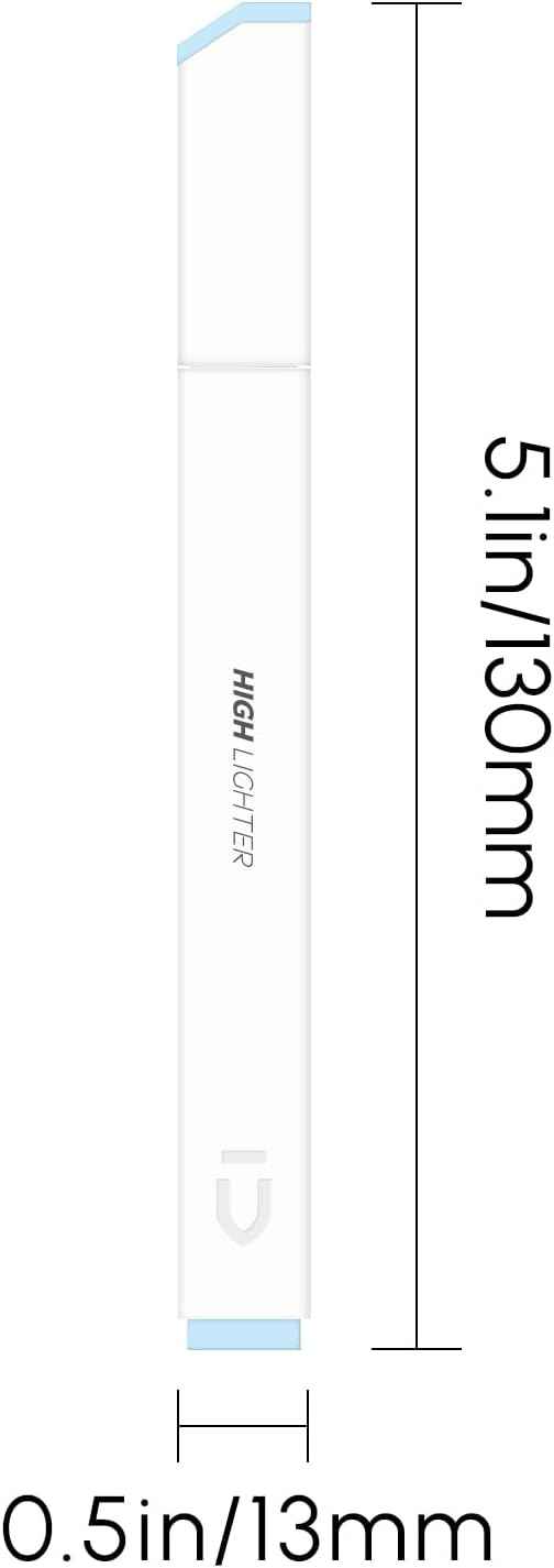 M&G 6Pcs Multicolor No Bleed Dry Quick Chisel Tip Highlighters - TTpen