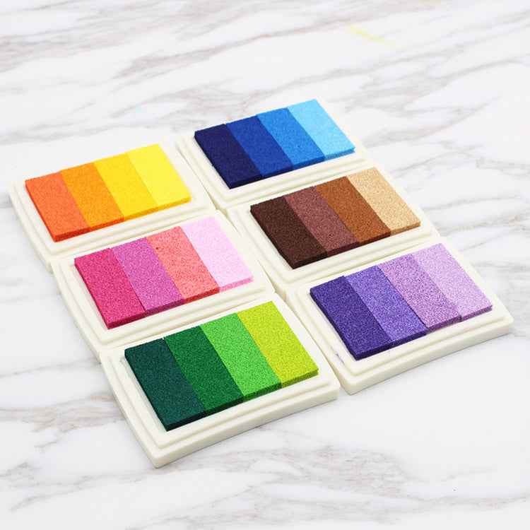 6 Pack DIY Multicolor Craft Ink Pad for Paper,Wood,Fabric - TTpen