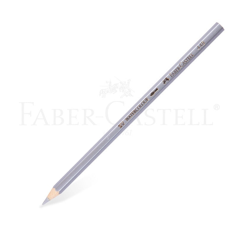Faber-Castell Watercolor Pencil Single Colour - 12 Pack 448 Silver