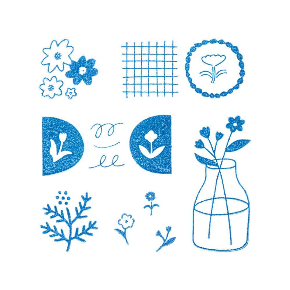 KING JIM Kori Jirushi Ice Cube Stamp Set HITOTOKI