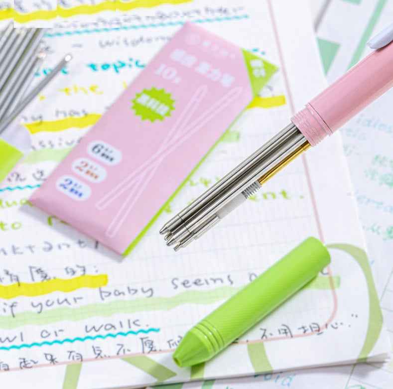 4in1 Multi-Function Pen,0.7mm Ballpoint Pen 0.5mm Mechanical Pencil