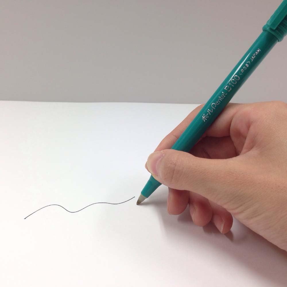 Pentel B100 Water-Based Ballpoint Pen, Black Ink, 3 Pieces