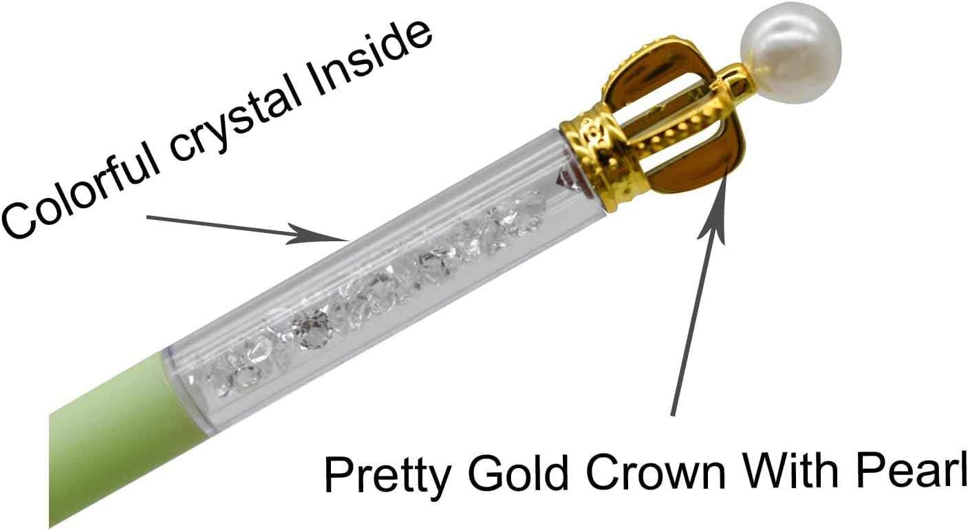 12PCS Juicy Avocado Shiny Crown Gel Pens 0.5mm Black Ink For Kids School - TTpen