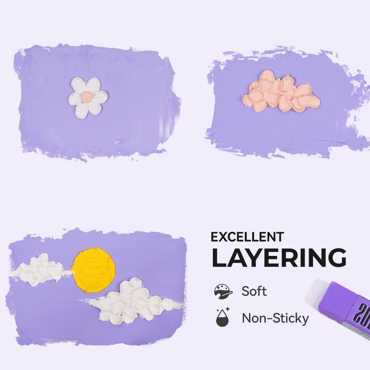 48 Square Oil Pastels for Artists