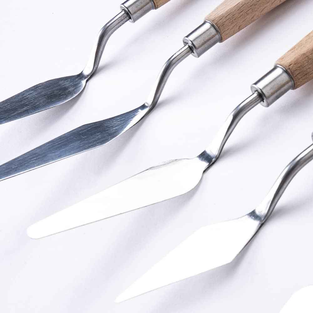 9PCS Painting Palette Knives Stainless Steel with Wood Handle - TTpen