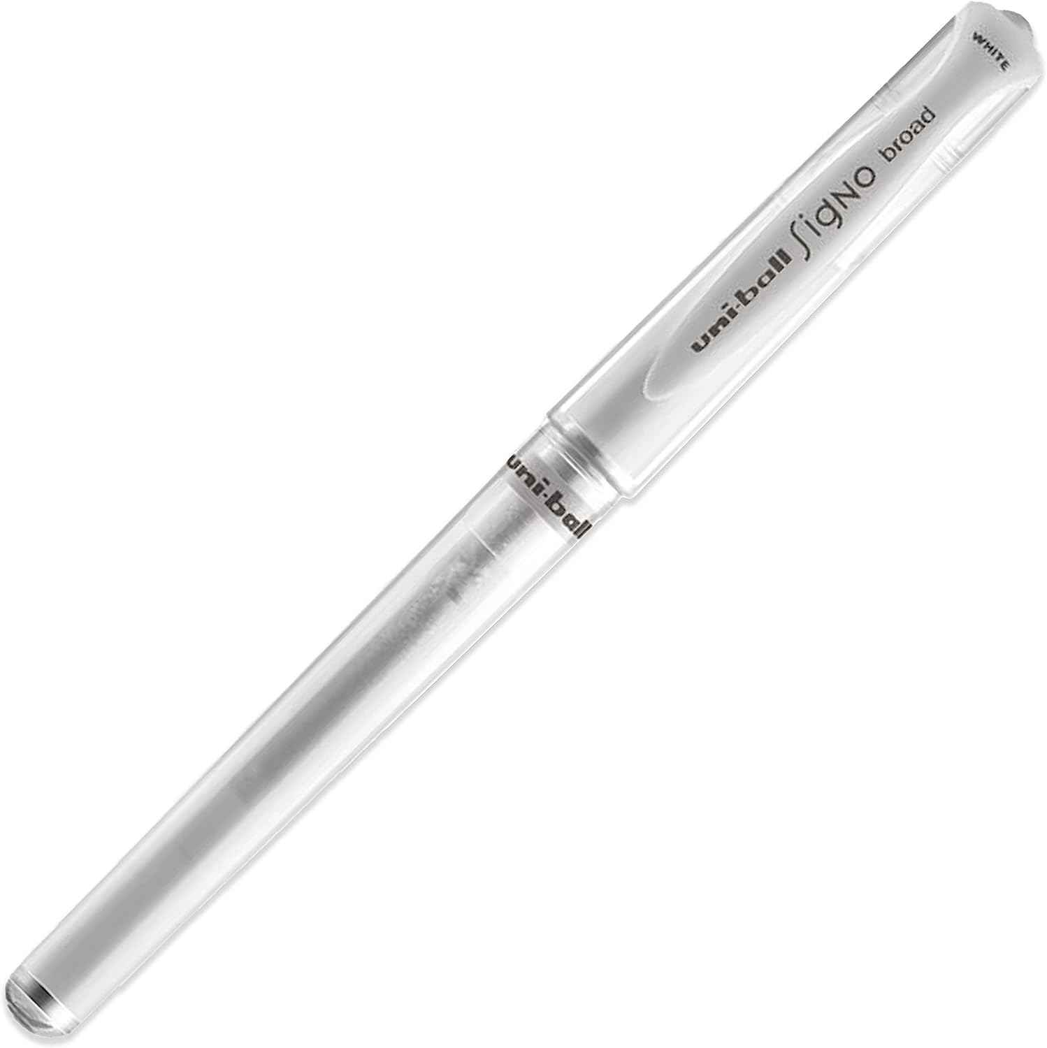 Uni-Ball UM 153 Signo Broad Point Gel Pen White 3 Pack - TTpen