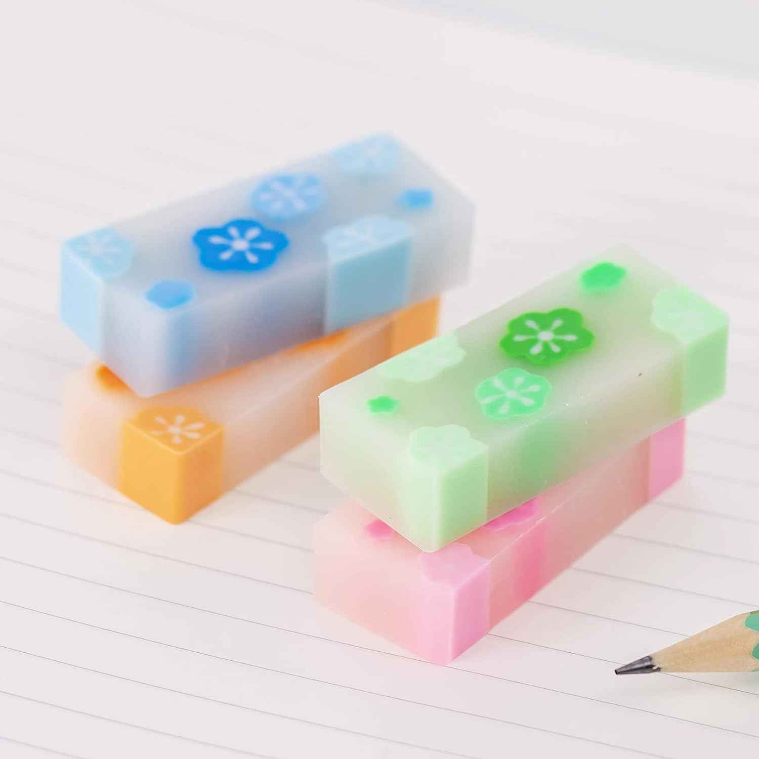 Fruit Ball Dinosaur Sakura Cute Pencil Erasers for Kids 16 Pack - TTpen