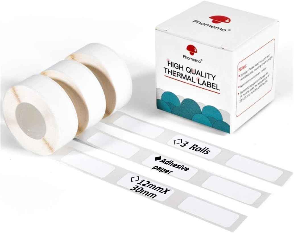 Phomemo D30 Adhesive White Label Paper (12mm X 30mm) - TTpen