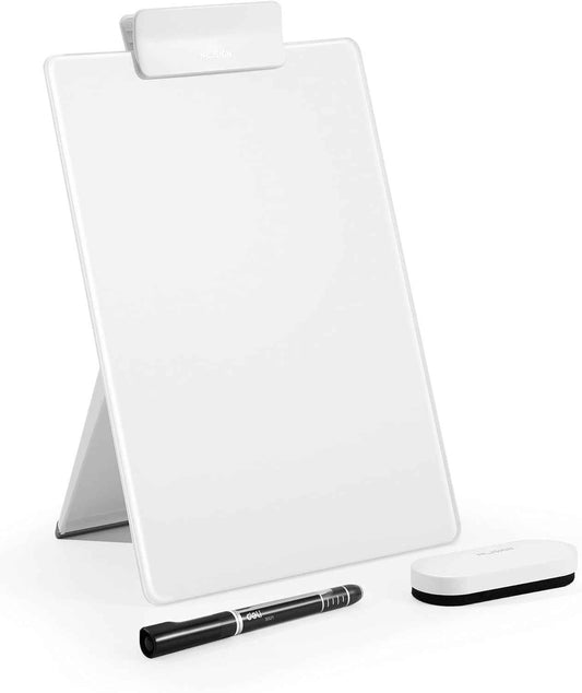 DELI NS125 Glass Desktop Whiteboard with Stand Storage Design - TTpen
