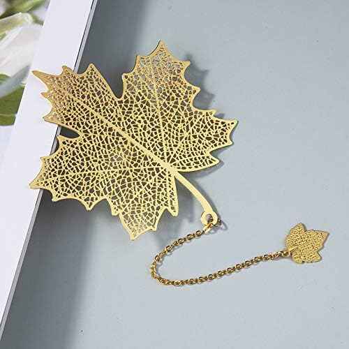 4 Pack Metal Bookmarks with Chain,Golden Hollow - TTpen