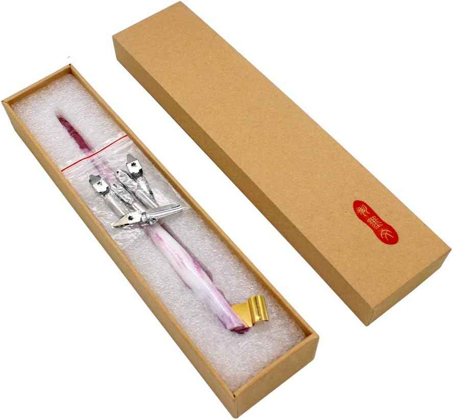 Oblique Calligraphy Nib Pen Point Holder Dip Pen 5 Flat Nibs - TTpen