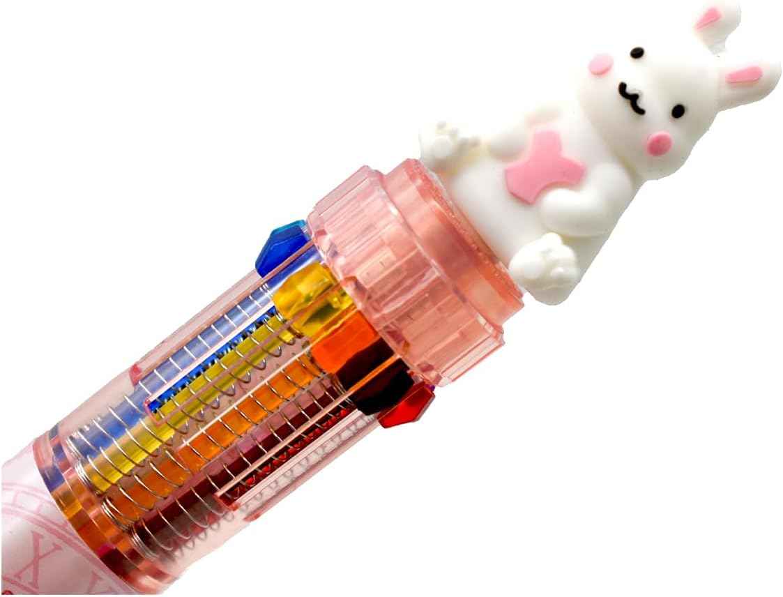 8PCS Multicolor Ballpoint Pen 10-in-1 Animal Retractable Pens - TTpen