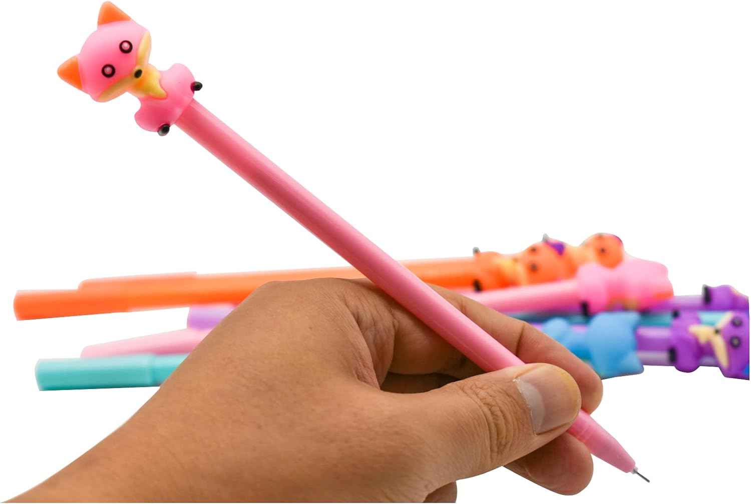 12PCS Kawaii Fox Animal Gel Pen 0.5mm Black Ink For Kids School - TTpen