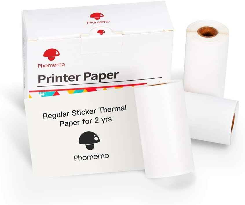 Thermal Paper for Phomemo M02 M03 Printer Black on White 50mm x 3.5m - TTpen